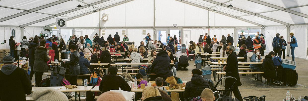 Berliner Stadtmission Willkommenshalle Ukraine Flüchtlinge